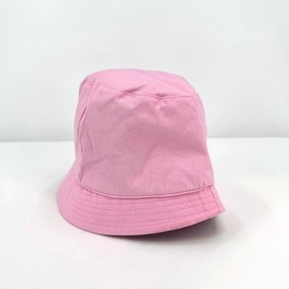 Isaac Mizrahi Live Pink Cotton Twill Bucket‎ Hat Gold Logo Women's OSFM